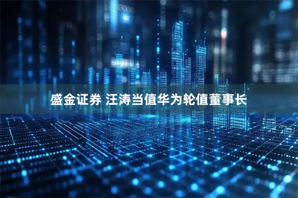 盛金证券 汪涛当值华为轮值董事长