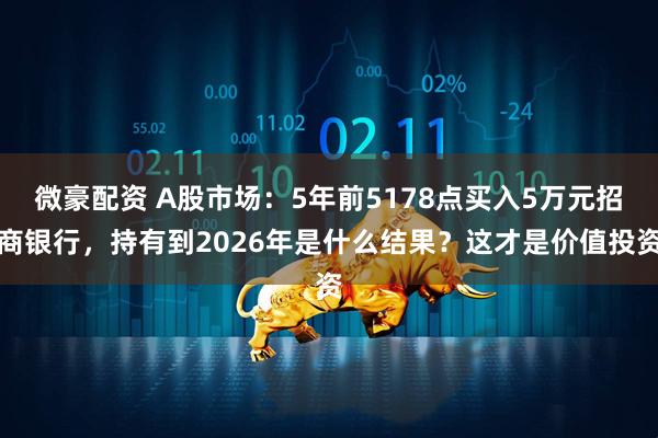 微豪配资 A股市场：5年前5178点买入5万元招商银行，持有到2026年是什么结果？这才是价值投资