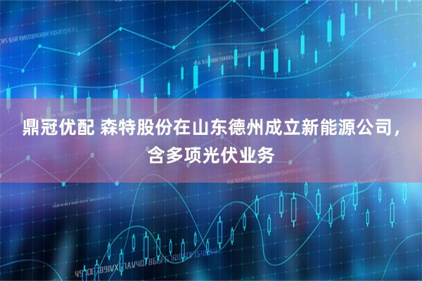鼎冠优配 森特股份在山东德州成立新能源公司，含多项光伏业务